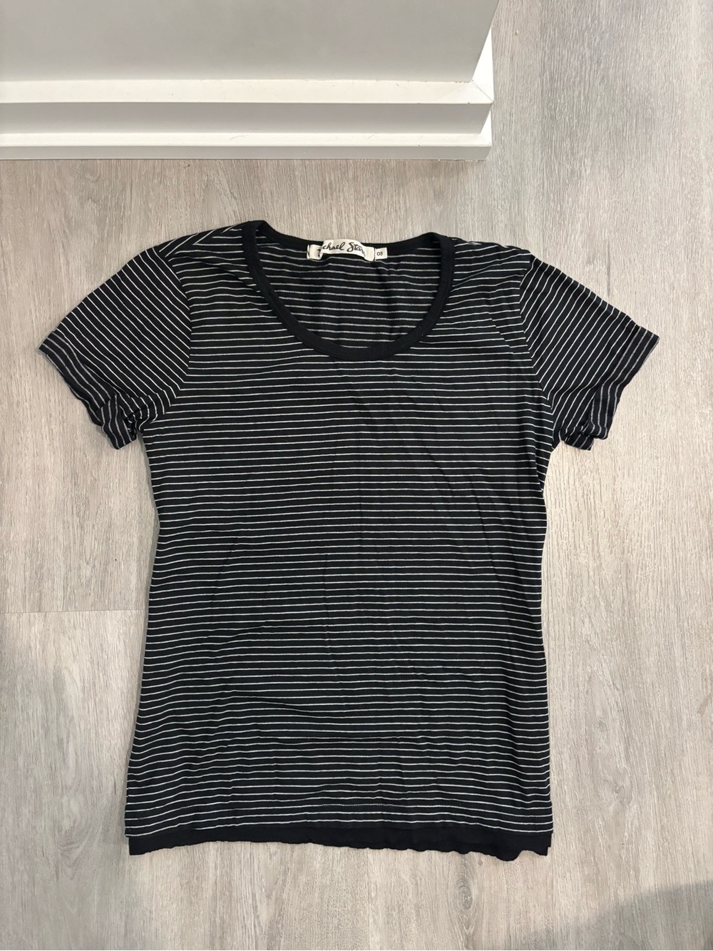 LIMITED EDITION NEVER WORN Michael Stars Black and White Striped Tee